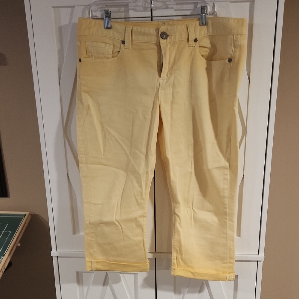 Yellow Jean Capris